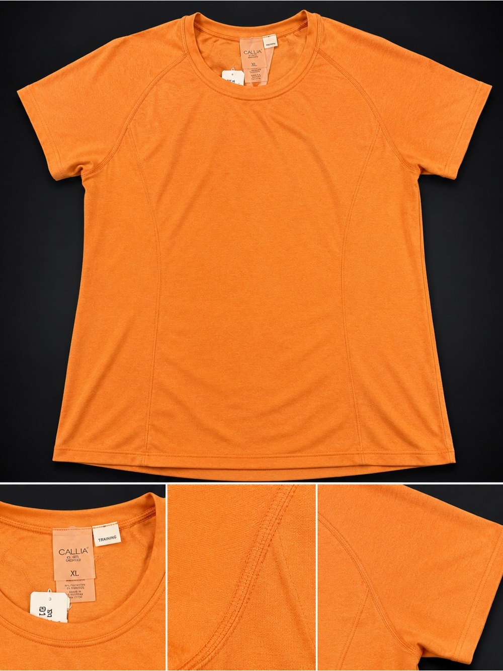 🌞 Callia Golf Women’s XL Performance Golf Shirt | NWT | Orange | Stretch Athleti